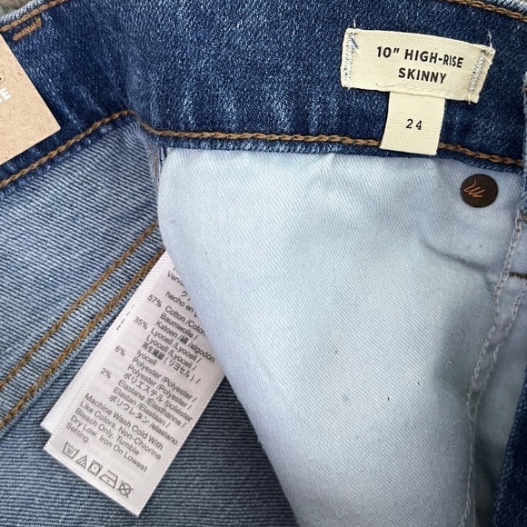 NWT Madewell 10” High Rise Skinny Jeans In Dewitt Wash: Button Front Tencel - Picture 10 of 10